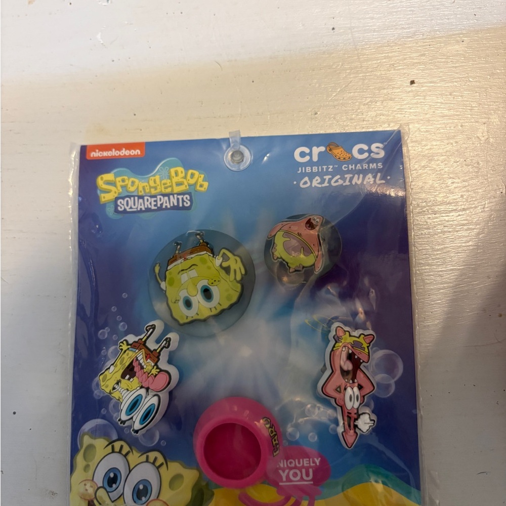 SpongeBob SquarePants Crocs Jibbitz Charms Set - Pink and Yellow